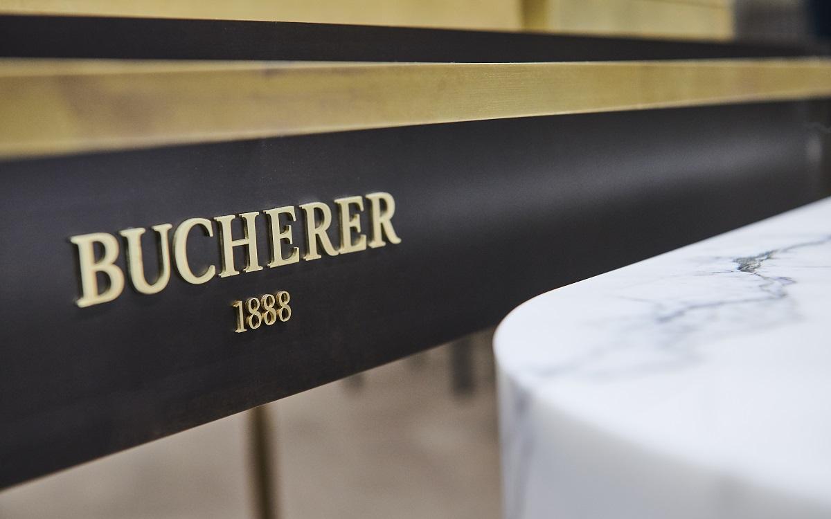 Münch+Münch Projekt Bucherer-Store Oberpollinger - Detail mit Bucherer-Logo